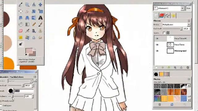Speedpaint Haruhi Suzumiya in Gimp 2.6 смотреть онлайн