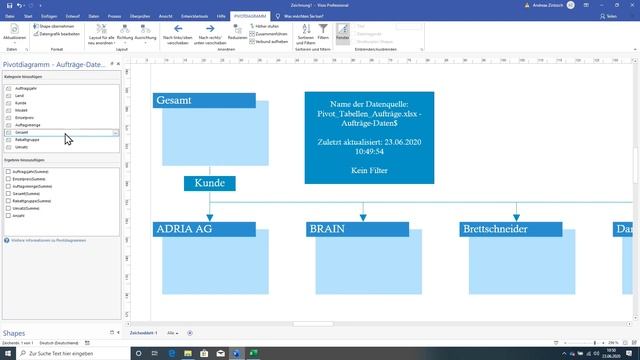 Microsoft Visio: So bereitest du Excel-Daten in einem Pivotdiagramm grafisch auf! смотреть онлайн