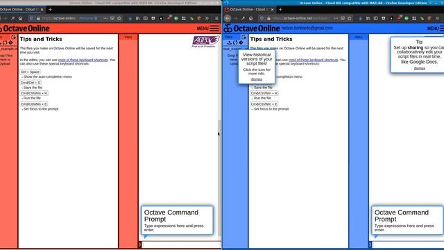 Octave online - Compartir espacio de trabajo смотреть онлайн