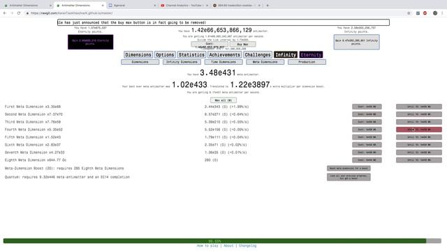 Antimatter Dimensions NG+++ Episode 27: 9.32e446 Meta-Antimatter!!! смотреть онлайн
