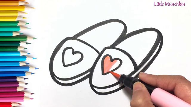 Bolalar uchun tapichka rasim chizish | Draw slippers for kids | рисование тапочек для детей смотреть онлайн
