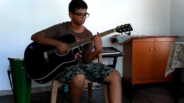 Guitar play of Despacito by a young guitarist, Hiran Charuka смотреть онлайн