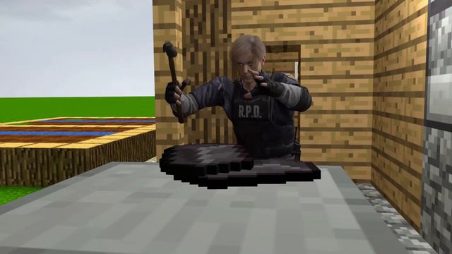[GMOD] Resident Evil 4: Minecraft Village смотреть онлайн