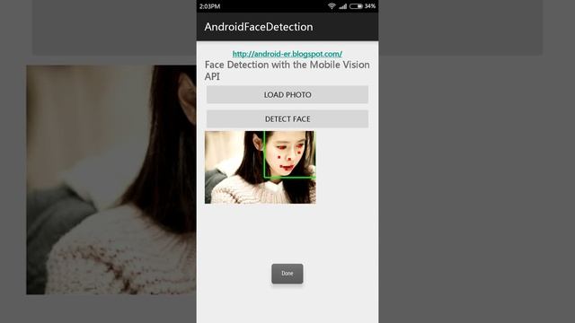 Google Play services Face Detection, get Landmarks (eyes, nose, etc.) смотреть онлайн