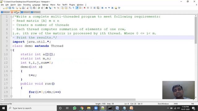 Lec 33 Java program of Multithread continue смотреть онлайн