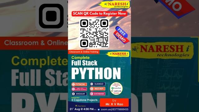 Full Stack PYTHON 2023 | Full Stack PYTHON Beginners | NareshIT #python смотреть онлайн