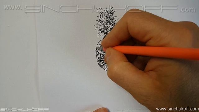 Рисуем ананас линером смотреть онлайн