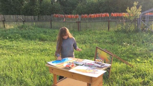 Учимся рисовать мелками. смотреть онлайн