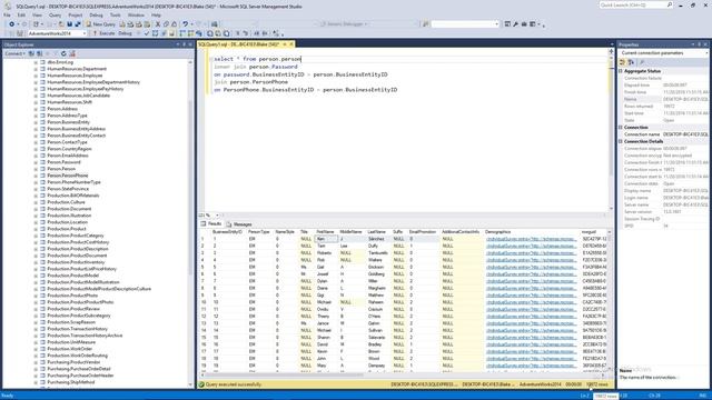 Sql Inner Joins and Left Join Adventure Works Examples смотреть онлайн