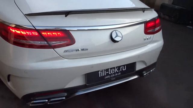 Удаление резонатора на Mercedes S6.3 AMG Coupe (C217, W222) смотреть онлайн
