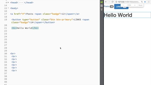 Bootstrap Tutorial for Beginners - Bootstrap Labels and Badges смотреть онлайн