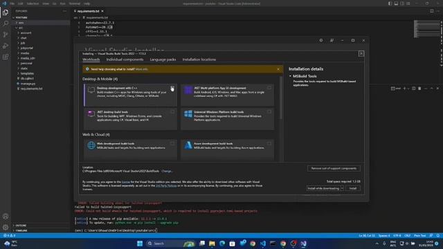 Installing and solving error: Microsoft Visual C++ 14.0 or greater is required. fixed for django смотреть онлайн