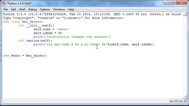 Aulas Python - 059 - POO I: Sintaxe Básica, Construtor e Métodos смотреть онлайн