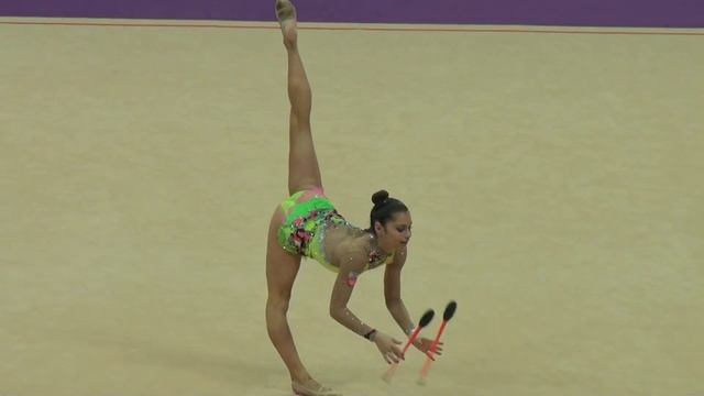 Filanovsky Viktoria (Israel), clubs, Филановски Виктория, булавы, Grand Prix, 2014, Moscow смотреть онлайн