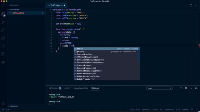 Simple state machine in Typescript смотреть онлайн