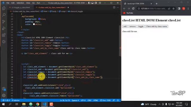 Class Add by Class Name in JavaScript Html DOM in Bangla Tutorial | Part - 47 смотреть онлайн