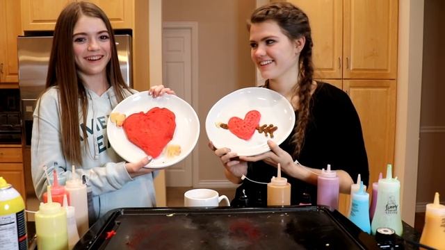 Valentines Pancake Art Challenge / JustJordan33 смотреть онлайн