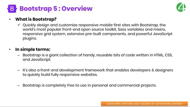Bootstrap Tutorial In Hindi | Bootstrap 5 Introduction Tutorial | Bootstrap 5 Tutorial In Hindi смотреть онлайн
