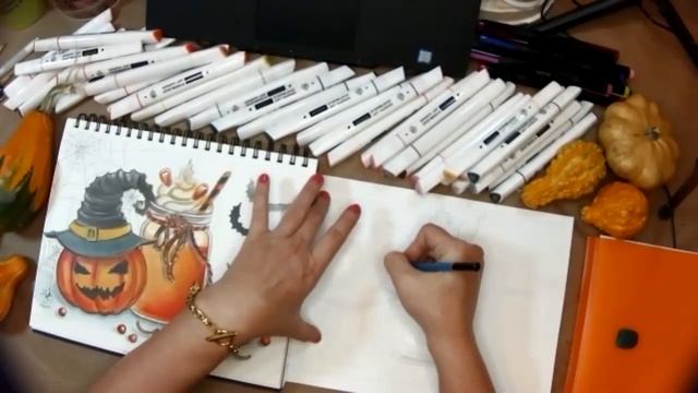 Рисуем скетч маркерами с ART учителем Настей Шиманской. Онлайн урок для детей-билингв на русском смотреть онлайн