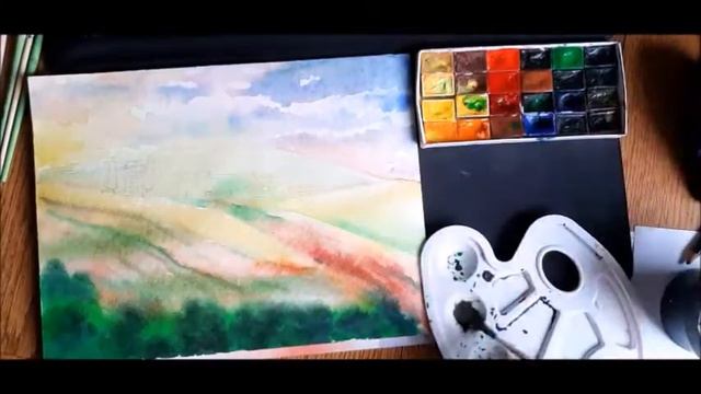 ТОСКАНА: пейзаж акварелью смотреть онлайн