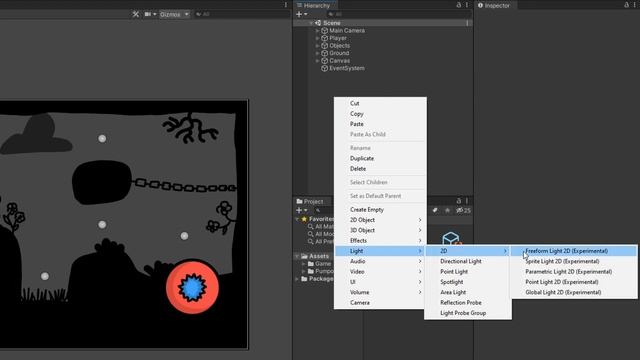 Как создать свет в Unity 2D смотреть онлайн