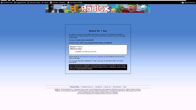 Im banned on ROBLOX for 1 day! смотреть онлайн