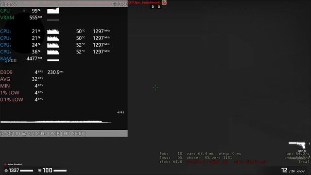 Core i3 5020u + HD Graphics 5500 = COUNTER STRIKE: GLOBAL OPERATIONS смотреть онлайн