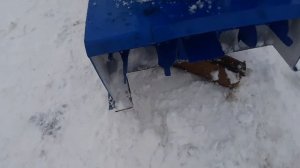 Снегоотбрасыватель самодельный,обзор и тест.Приставка к мотоблоку