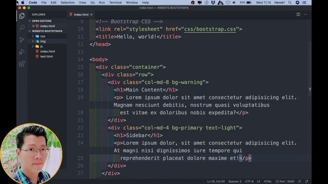 BOOTSTRAP 4 CONTAINER ROW COL GRID SYSTEM TUTORIAL 2020 ! MEMBUAT TOKO ONLINE DENGAN BOOTSTRAP 4 EP смотреть онлайн