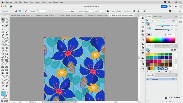 Seamless Repeating Layered Pattern Fills and Exporting in Illustrator смотреть онлайн