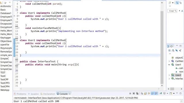Java-Interface Example 1 смотреть онлайн