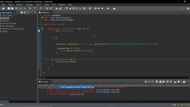 Java sql SQLExeception No suitable driver found solved MYSQL смотреть онлайн