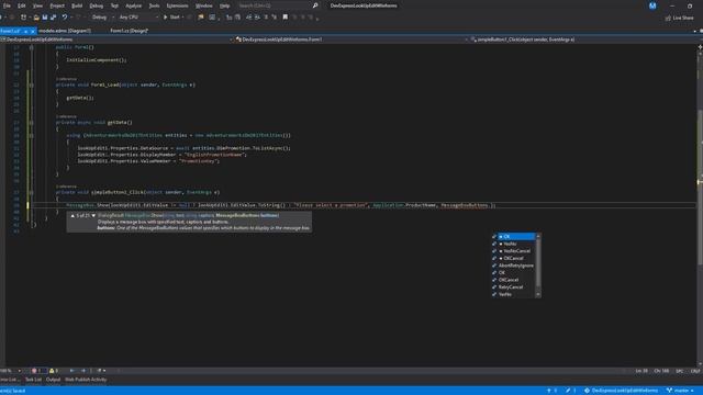 how to get selected value in lookupedit devexpress winforms visual studio 2019 смотреть онлайн