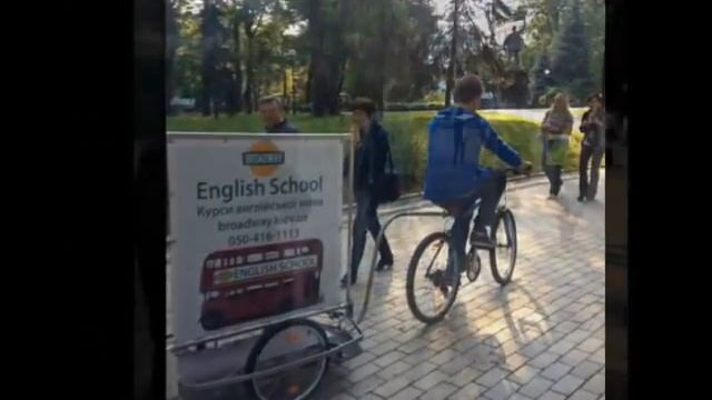 Промобайк в Киеве, Promobike in Kiev, Advertising bike смотреть онлайн