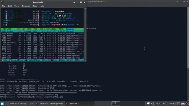 Streaming stress test from Asus Tinker Board SBC 1st gen. / OBS Studio. Let's go! :) смотреть онлайн