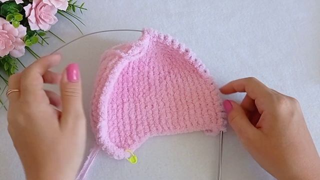 шапочка на новорожденных и до года из плюша смотреть онлайн