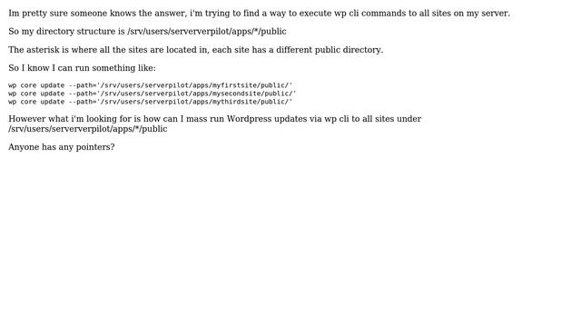 Wordpress: Execute wp-cli command on all sites on server смотреть онлайн