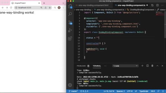 One way Data binding in Angular application смотреть онлайн