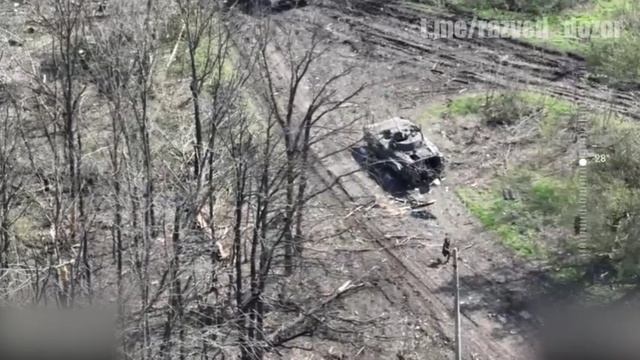 Уничтожение Т-64БВ ВСУ на изюмском направлении. смотреть онлайн