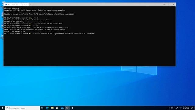 Exportar e importar distribuciones Linux de WSL 2 en Windows 10 смотреть онлайн