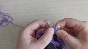 как связать столбики с накидом с общей вершиной