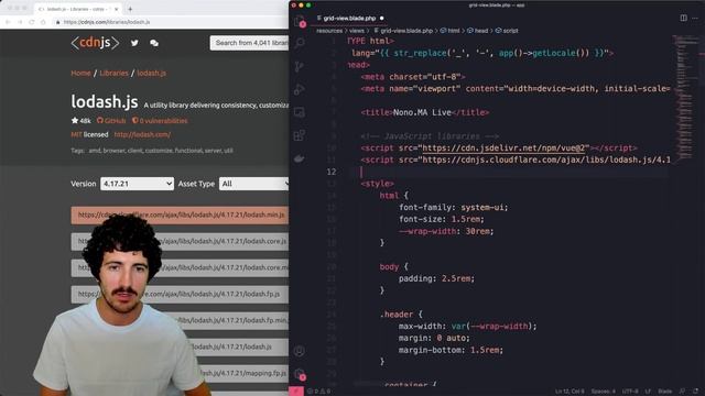 Load Vue JS and Lodash from CDNs смотреть онлайн