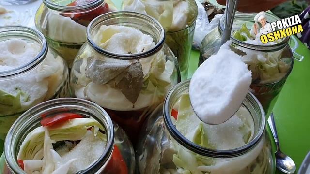 ?Помидор сокида Бодринг ва Карам тузлаш/Вкусное АССОРТИ на зиму Огурцы и Капуста в томатном СОКЕ ? смотреть онлайн