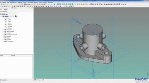 Построение модели во FreeCAD по чертежу // Building a model in FreeCAD from a drawing