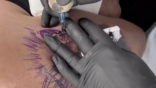 Lion Tattoo | Time lapse