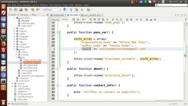 Learn CodeIgniter (v3.1.10) Framework Beginners Tutorial #6 - Passing Variables Controller to View смотреть онлайн
