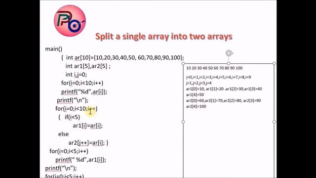 split An Array Into Two Arrays In C Language By Programming Brain смотреть онлайн