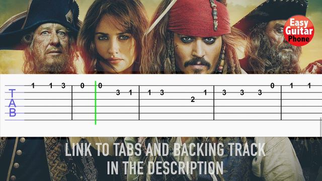 Pirates Of The Caribbean - EASY Guitar Tutorial + TAB смотреть онлайн
