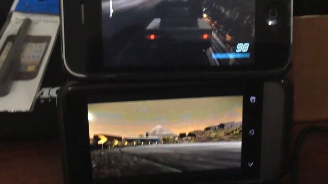 iPhone 3GS vs HTC One V: Playing Need for Speed Most Wanted смотреть онлайн