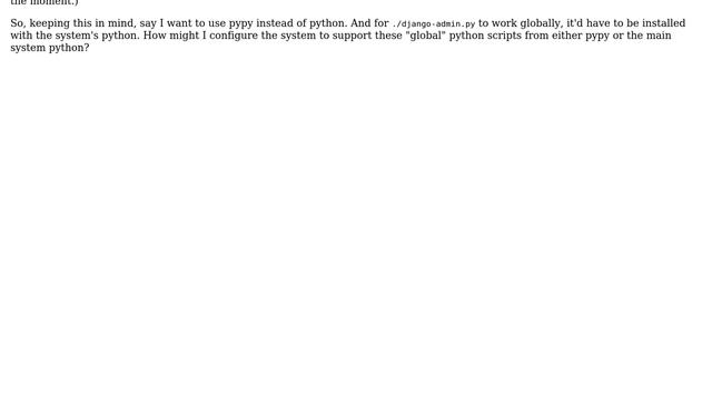 Ubuntu: Install pypy (or other python) to be the main python смотреть онлайн